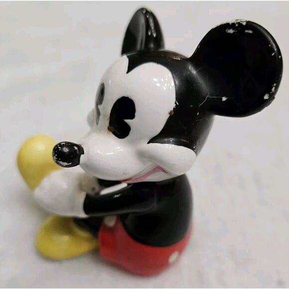 Vintage Walt Disney Company Japan Sitting MICKEY MOUSE Ceramic Toy Figure 3 3/8" - Picture 8 of 8